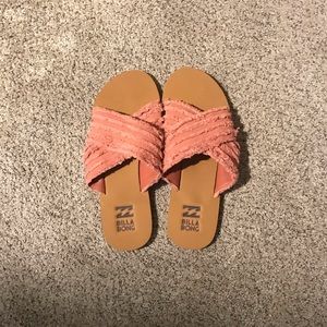 Pink Billabong Slide-on Sandals